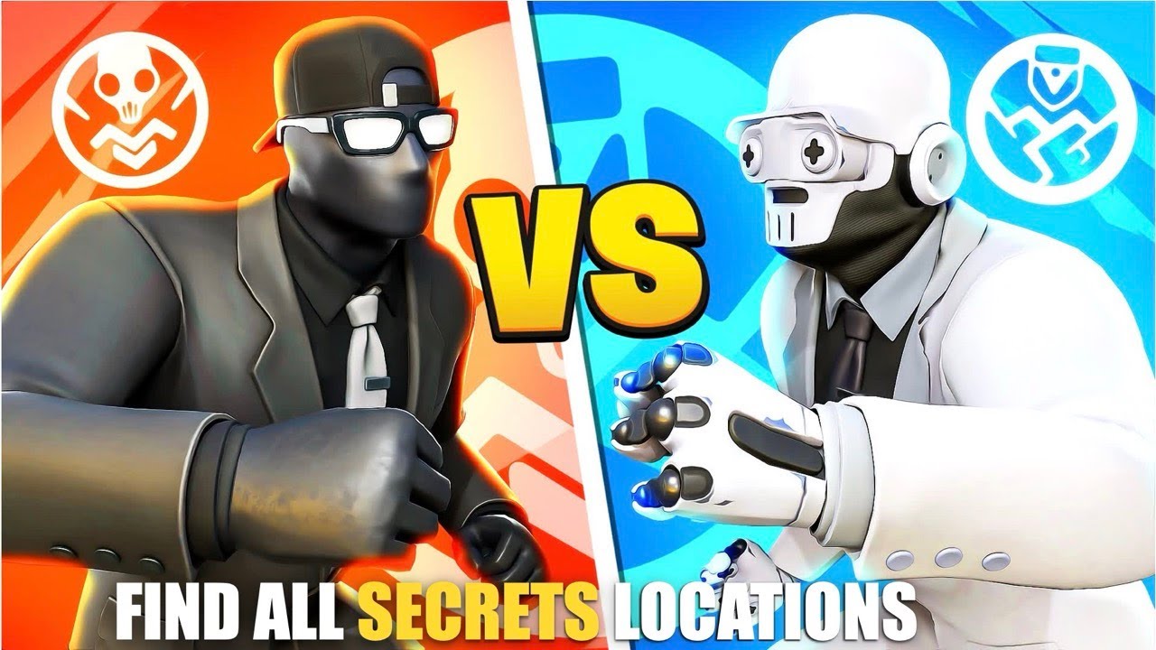 GHOST VS SHADOW MAP FORTNITE CREATIVE - FIND ALL SECRETS WEAPONS LOCATIONS