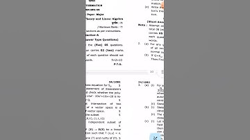 Group and Ring Theory and Linear Algebra B.Sc 5th semester Previous year paper 2024 mgkvp University