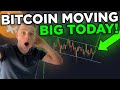 BITCOIN IS MOVING BIG TODAY!! INSANE CHART REVEALS A MAJOR MOVEMENT COMING UP!