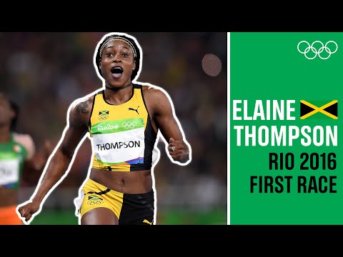 Elaine Thompson's 🇯🇲first Olympic race!