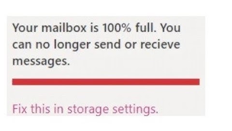 How To Fix The Outlook Mailbox Is 100% Full Error