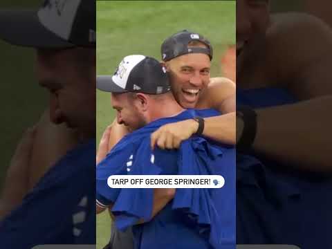 George Springer Goes Tarps Off After Jays Win AL East Championship