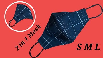 Very Easy New 2 in 1 & 3 layer Mask- All Sizes | Face Mask Sewing Tutorial |DIY Breathable Face Mask