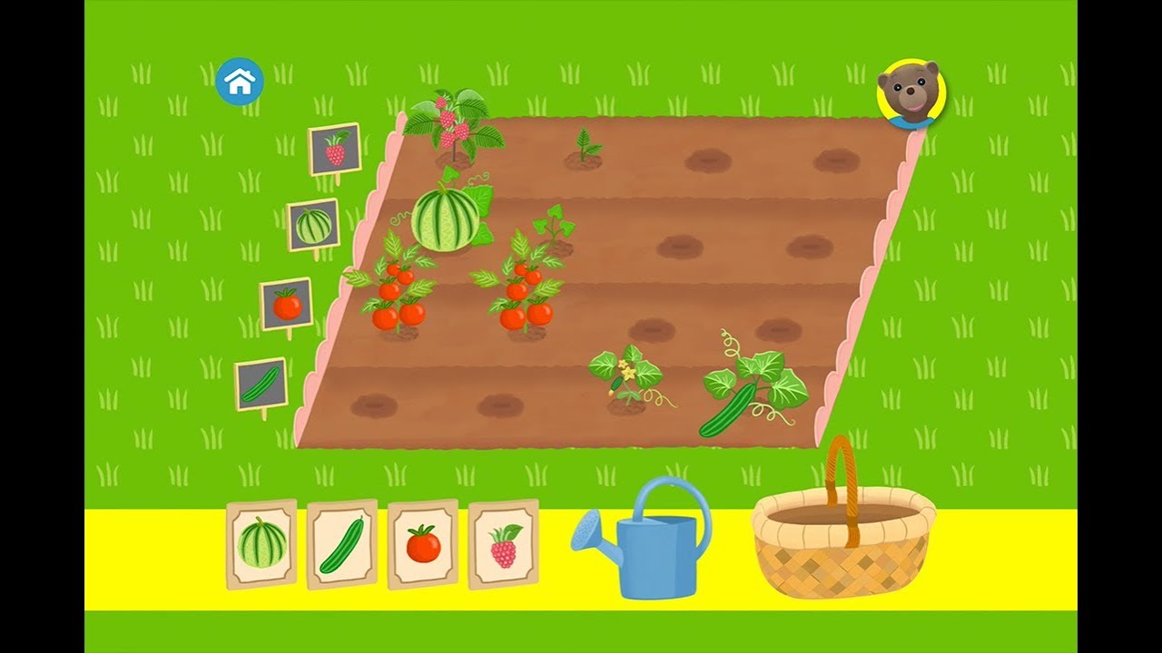 Les jeux de Petit Ours Brun : le potager des quatre saisons - YouTube