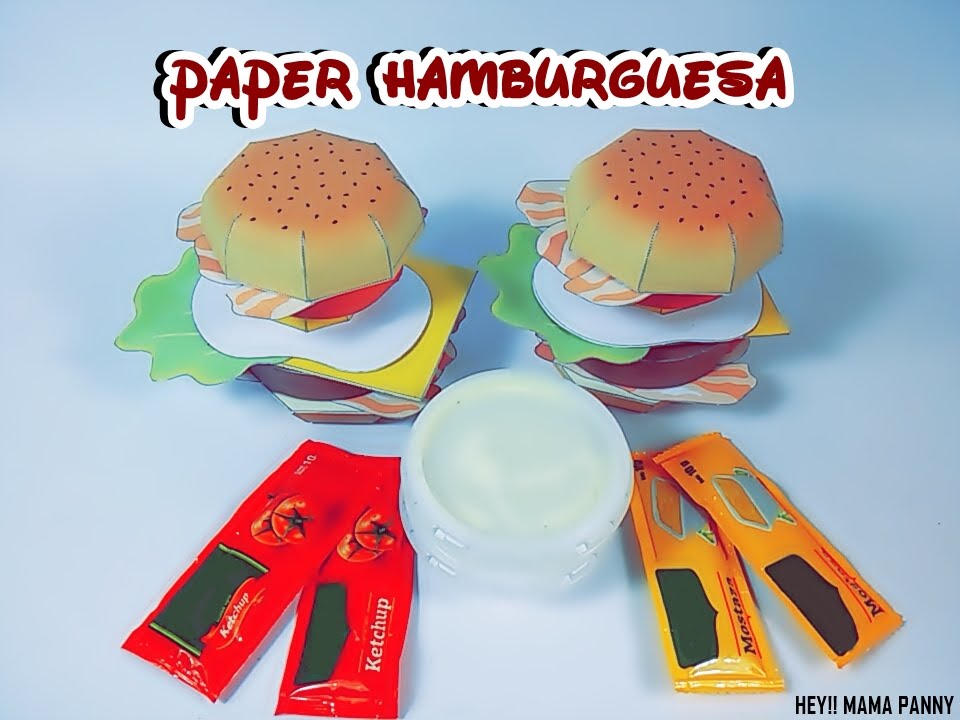Maqueta de bolsa de papel de hamburguesa, vista derecha