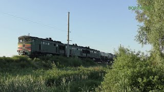 [АГРЫЗ] 3ТЭ10У-0075 С ГРУЗОВЫМ ПОЕЗДОМ / 2TE10M / 10D100