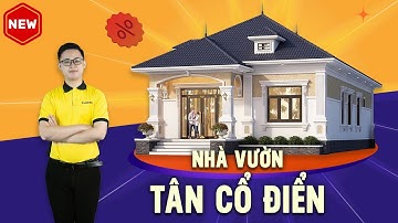 Mẫu nhà mái nhật TÂN CỔ ĐIỂN cực SANG TRỌNG phù hợp tài chính nhà 1 tầng | MH01948