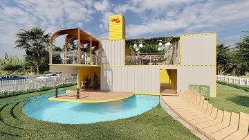 THE CONTAINER STUDIO-Pune | Lumion | Walkthrough | sketchup | Architecture | Interior | 3D Design