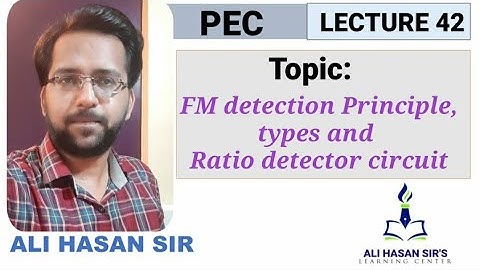 FM detection principle, types and ratio detector circuit | PEC-MSBTE | Lecture 42 | Ali Hasan Sir