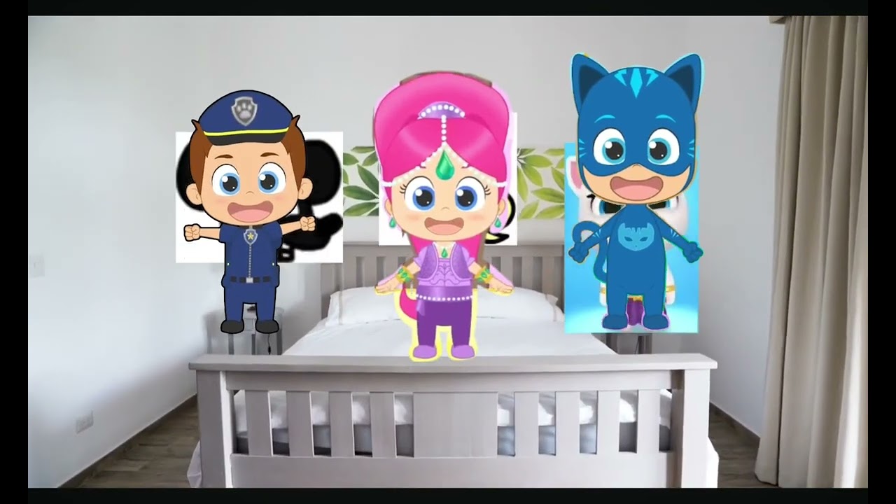 Pj masks Sofia police invincibles shimmer and shine five little monkeys jumping on the bed
