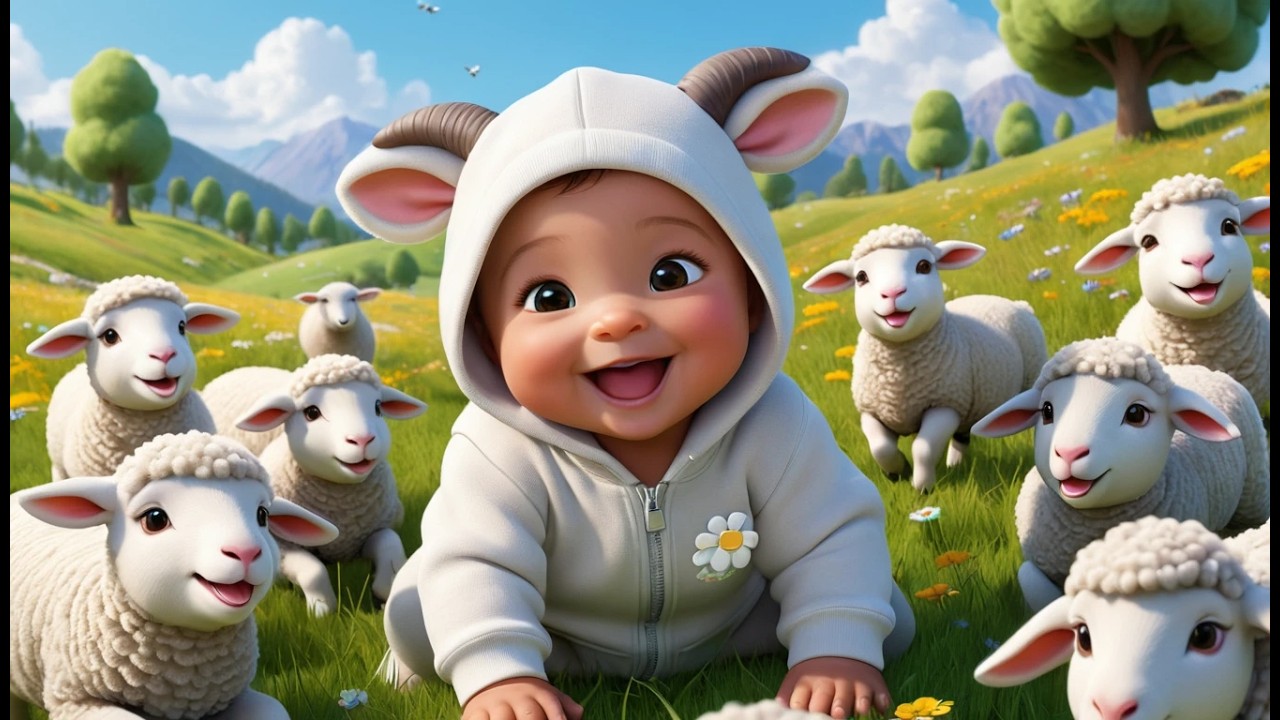 Ten Little Sheep Spin in a Circle | Popular Nursery Rhyme | Educational Kids Songs