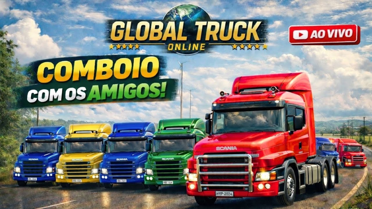 🟢LIVE ON Explorando as Estradas Do Brasil No Global Truck Online Em comboio com Amigos! Bora👍TMJ