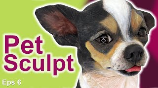 How to Sculpt a DOG with URN from PET PICTURES - Polymer Clay Dog Sculpting - Eps. 6 - Joan Cabarrus