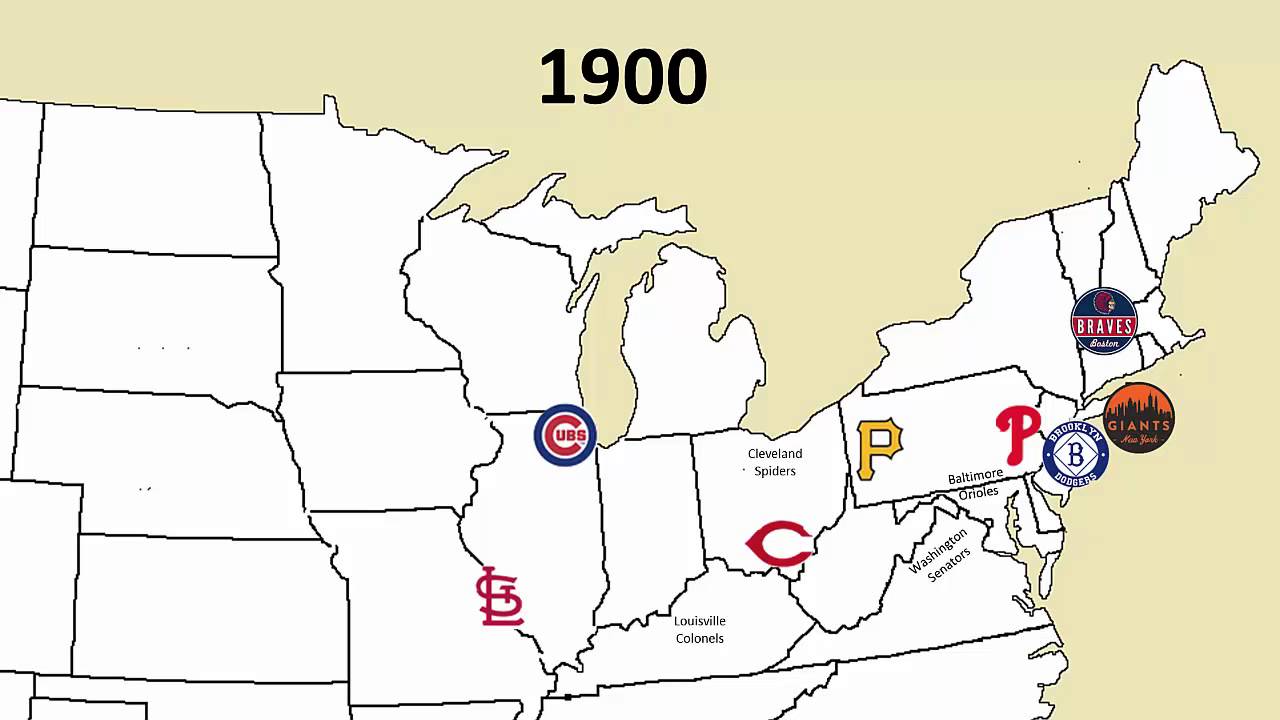 MLB Franchise Locations YouTube