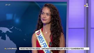 Miss France Hinaupoko Devèze was the guest on the Mayotte la 1ere news broadcast
