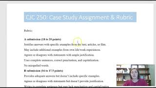 Case Study and Rubric (20 points each)