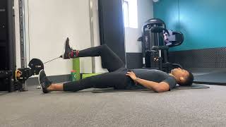 Lying Cable Hip Flexion | Exercise Video Library