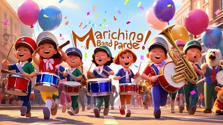 Marching Band Parade Song 🥁 | Fun Kids Music & Instruments | Learn Sounds!