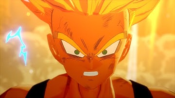 Trunks goes SSJ2 against Dabura & Babidi