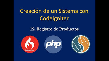 Sistema de ventas desde Cero con CodeIgniter - Registro de  Productos