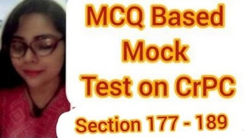 Mock Test on CrPC | Section 177 - 189  #crpc #judiciary #mocktests #importantquestionsipc #rjs