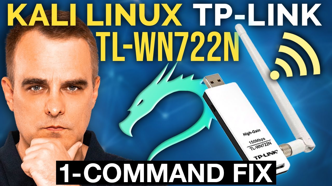 Kali Linux TP-Link TL-WN722N install (1 command fix) - YouTube