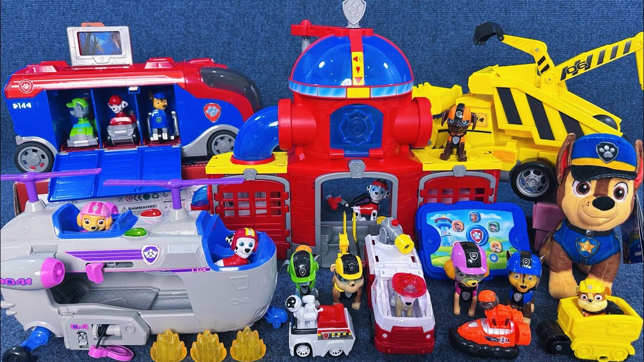 13 Minutes Satisfying with Unboxing Paw Patrol Construction Vehicle ＆ Rescue Bus Toys Review | ASMR