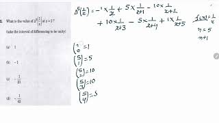 Q22, Forward difference operator numerical question | Numerical Analysis | UPSC-ISS