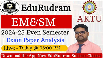 Paper Analysis || EM & SMI| By Gaurav Sir || EduRudram