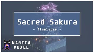 Sacred Sakura Timelapse in MagicaVoxel