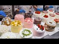 Amazing cake decorating technique  making a variety of cakes  korean street food