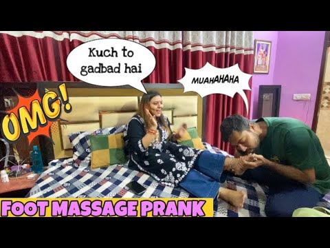 Foot Massage Prank On Wife Gone So Much Romantic Prank Cute Wife Epic Reaction Couple Prank Tv