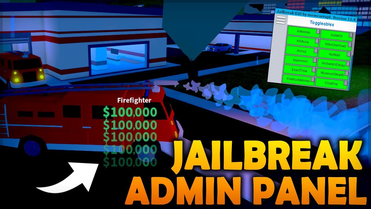 Roblox Jailbreak Hack Admin Panel Exploit On Jailbreak - roblox how to hack in jailbreak