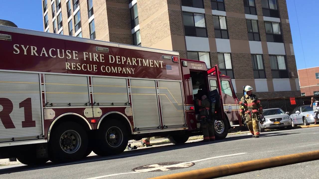 Syracuse fire Clinton Plaza Apartments evacuates YouTube