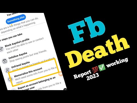 How to memorialized Death Report Of Someone facebook Account 2023 || Fb Id Timeline Off death report