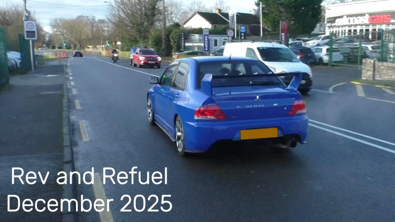 Cars leaving a car show (Rev and Refuel Car Show 10)