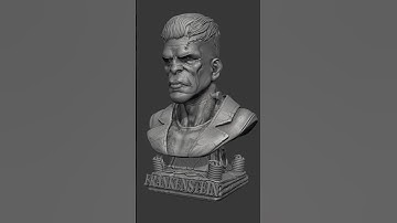 Here is my Frankenstein bust that I am currently sculpting in ZBrush. Printing on Elegoo Saturn 3.