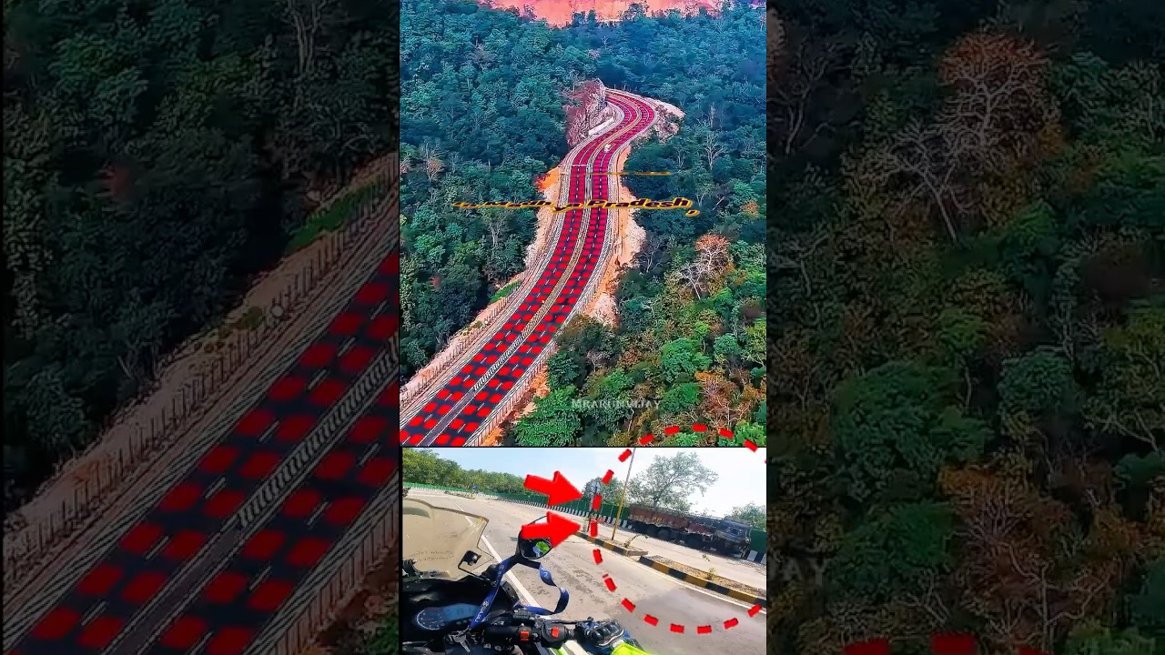 world first red road Madhya Pradesh ￼ wild animals safety