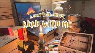 a cozy late-night read with me 📚🖊️🌿🎧🧋/ 45-min real-time cozy reading / no music, only rain sounds