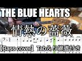 【芝犬襲来】情熱の薔薇/THE BLUE HEARTS【Bass cover】5線譜&Tab譜付き
