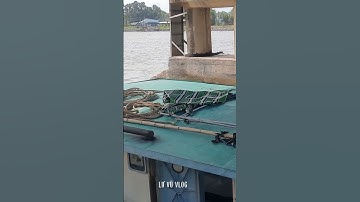 Sà lan vượt cống.barge crossing the culvert.#short.