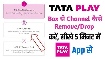 How to add or drop channels from Tata Play Mobile app 😎| Tata Play manage pack