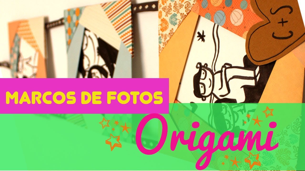 ¡¡ Marco de fotos de origami !! Cómo hacer un portaretratos de papiroflexia muy sencillo para fotos manualidades raudales