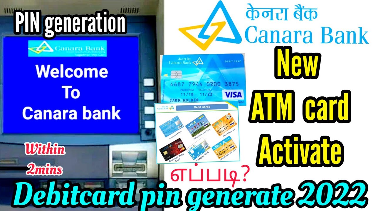 Canara bank ATM Card pin generation Tamil 2022 Canara Bank New Atm card Activation