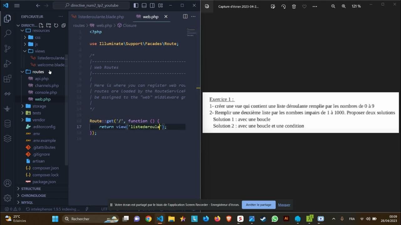 # OFPPT - LARAVEL (Directives alternative & répétitive ) TP V06 - YouTube