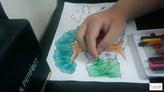 Color the picture of the boy herding buffaloes sitting under a tree 10  Kick It