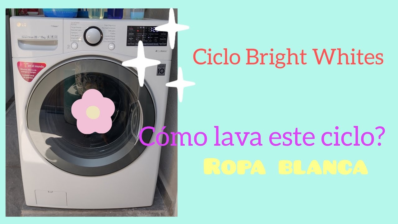 para ropa blanca WHITES, cómo funciona? | 🧼🧦 Lavasecadora LG 🫧 - YouTube