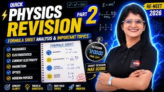 RE-NEET 2026 Physics Quick Revision - 2 🚀 Formula Sheet Analysis & Important Topics | Nikita Ma'am