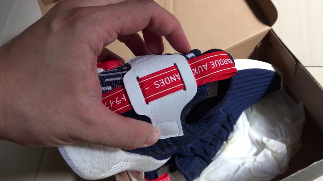 Adidas NMD R2 PK Boost Navy Blue \u0026 Red 