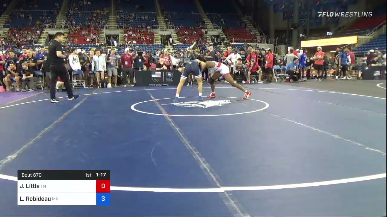 126 Lbs Round Of 64 - Jarvis Little, Tennessee Vs Landon Robideau, Minnesota E7c1